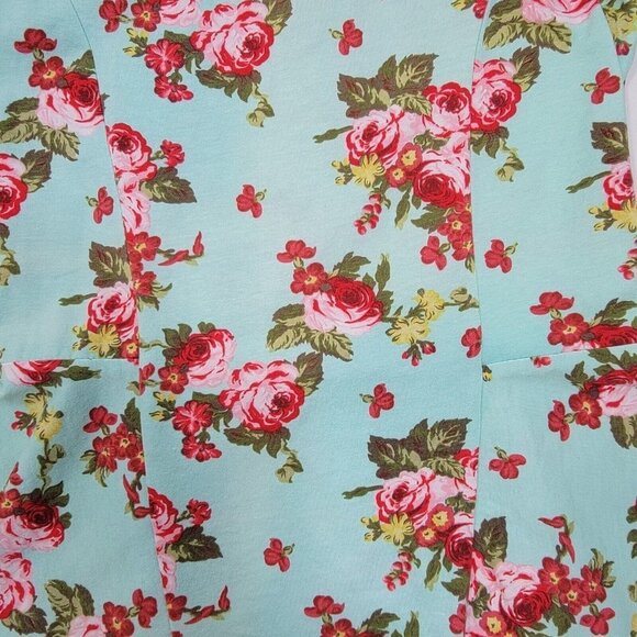 Pacsun Kirra Womens Babydoll Peplum Tank Top Small Mint Floral Y2K Bloomcore - Picture 4 of 9